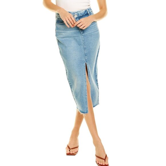 New w/Tags - Good American Crossover Denim Jeans Midi Skirt - WAY OVERSIZED - Picture 4 of 12